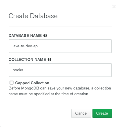 Create a database inside mongodb atlas cluster