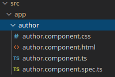 Author component generated using angular CLI - spring boot angular